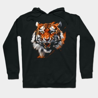 Tiger Head Painting Hoodie